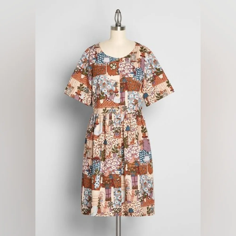 Princess Highway Sunday Sweetness Lounge Cat Babydoll Dress Size 12 AU / 8 US - Picture 2 of 12